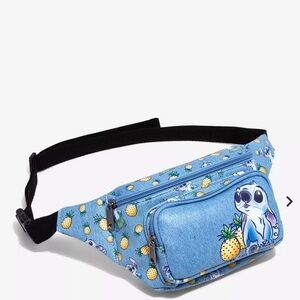 Loungefly Blue Fanny Pack with Pineapple and Character Design
